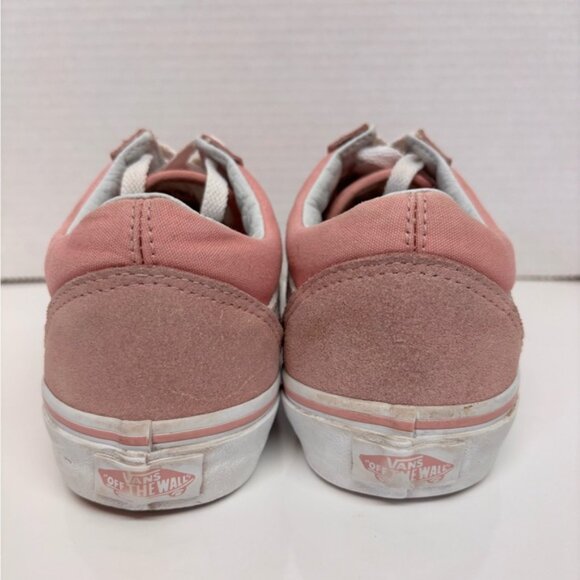 Vans Old Skool Pink and White LowTop Suede Sneakers - Picture 5 of 8
